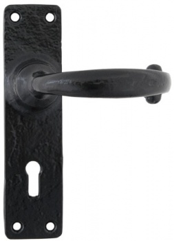 MF Classic Sprung Lever Lock Handle Set - Black